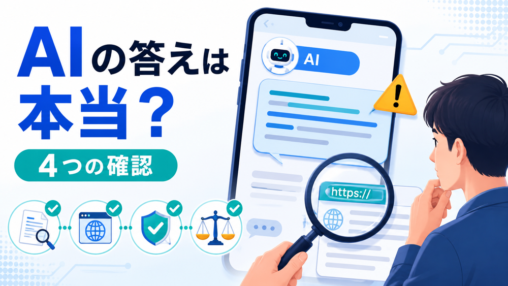 AIの答えは本当？｜ハルシネーションの見分け方と、自分で確かめる4つの手順