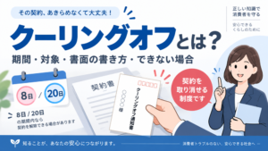 クーリングオフとは？期間・対象・書面の書き方・できない場合をわかりやすく解説
