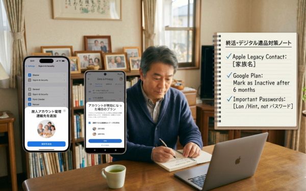 Apple・Googleの故人アカウント機能で家族にデータを残す方法