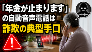 「年金が止まります」の自動音声電話は詐欺の典型手口