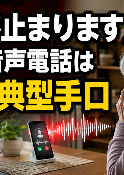 「年金が止まります」の自動音声電話は詐欺の典型手口