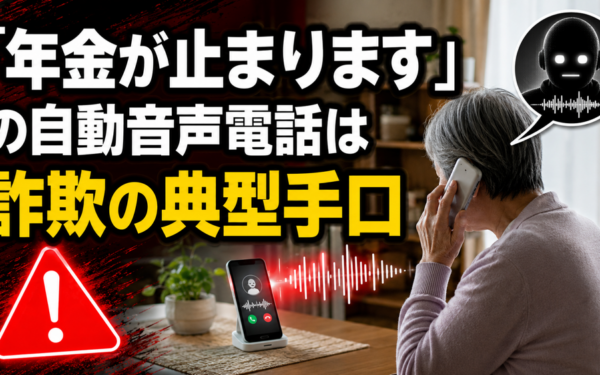 「年金が止まります」の自動音声電話は詐欺の典型手口