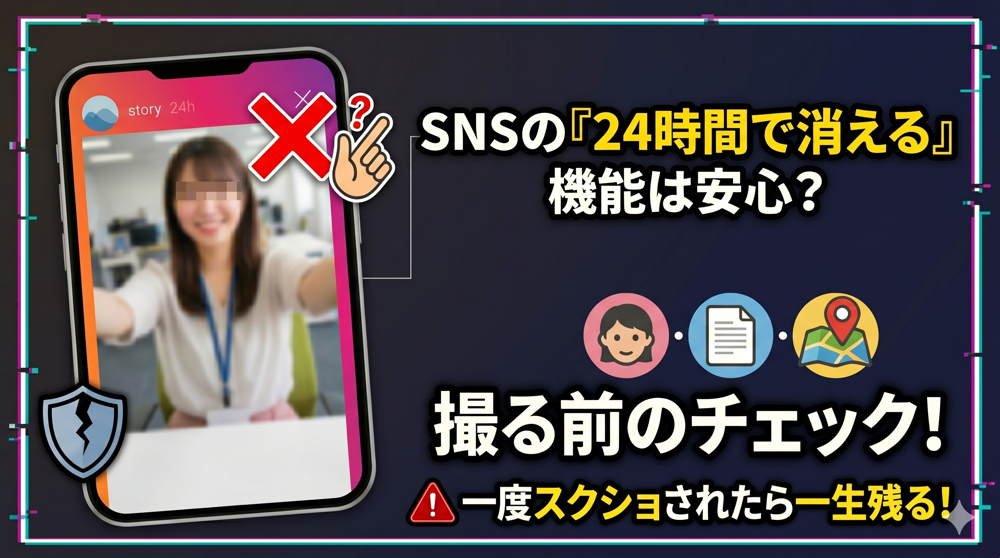 24時間で消えるは嘘？SNS投稿で人生を狂わせる3つの落とし穴