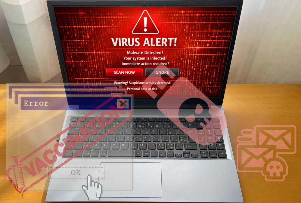 パソコン画面の「ウイルス感染」警告と電話番号、出たら要注意！サポート詐欺の見分け方と対処法