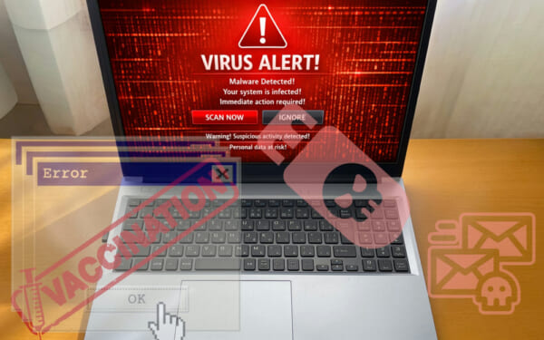 パソコン画面の「ウイルス感染」警告と電話番号、出たら要注意！サポート詐欺の見分け方と対処法